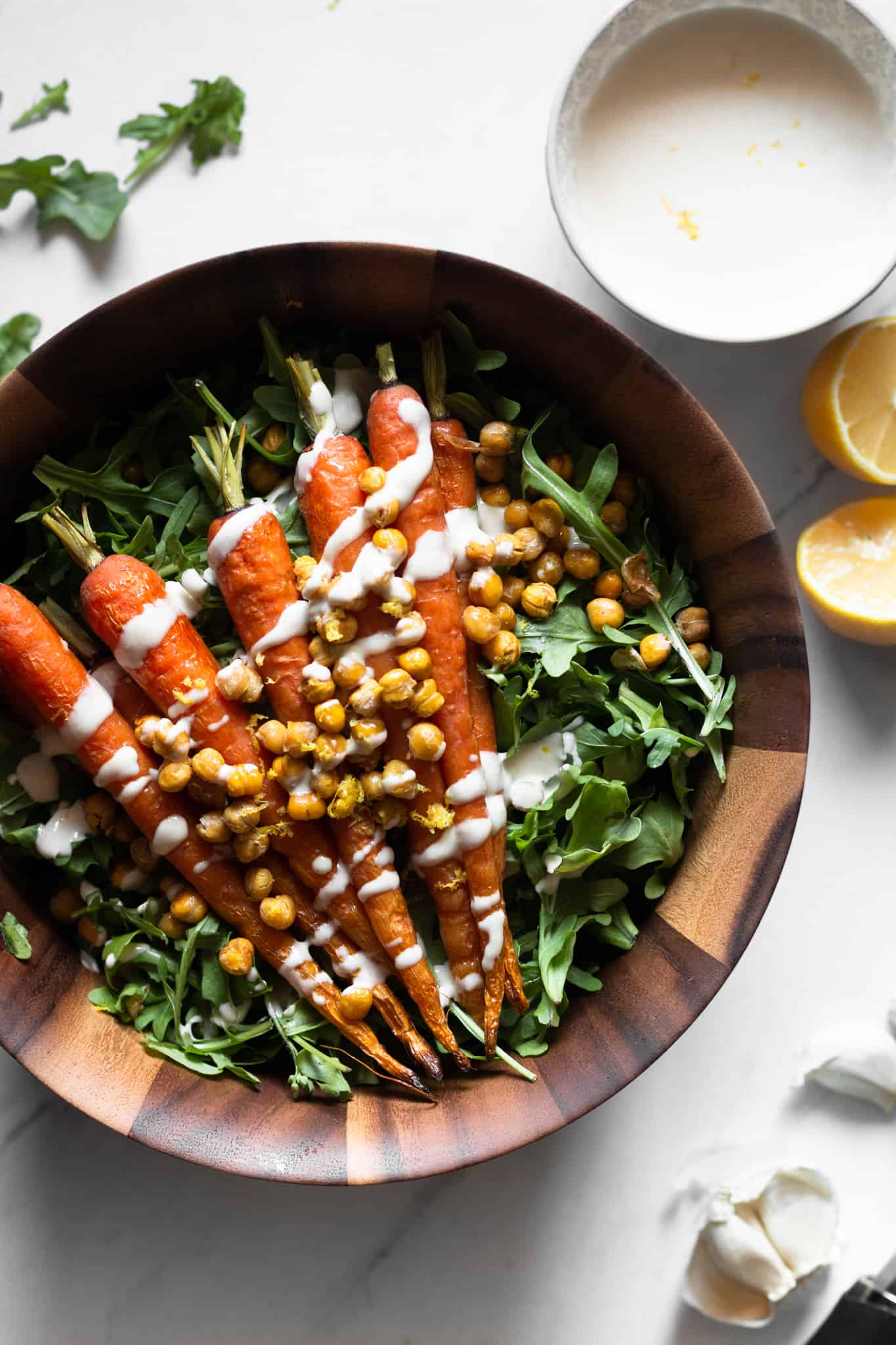 Grilled Veggie Salad with Lemon-Tahini Dressing